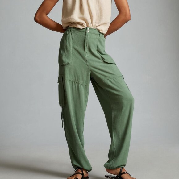 Anthropologie Pants - Anthropologie Relaxed Utility Pants Size Small Moss Green